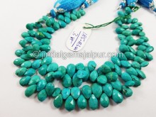 Sky Blue Chrysocolla Faceted Pear Beads